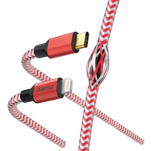 Câble de charge "Reflective", USB-C - Lightning - Rouge - 1,5 m HamaVendu paramazon
