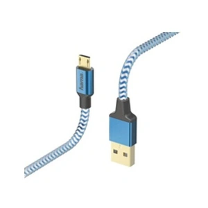 Hama Câble de charge/données Reflective, micro-USB, 1,5 m, bleu - Neuf pas cher