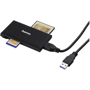 Comparateur de prix : Hama Lecteur multi-cartes USB 3.0, SD/microSD/CF/MS, noir