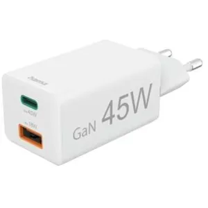 Comparateur de prix : Hama 45W Chargeur Rapide Compatible iPhone, Samsung, MacBook - [PD + QC 3.0] [Recharge Optimisée] [2 Ports] Blanc