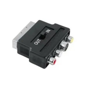 Hama -adaptateur av, prise s-vhs/3 prises rca - connecteur péritel, 4 broches pas cher