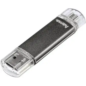 Hama Laeta Twin 16GB lecteur USB flash 16 Go USB Type-A 2.0 Gris pas cher