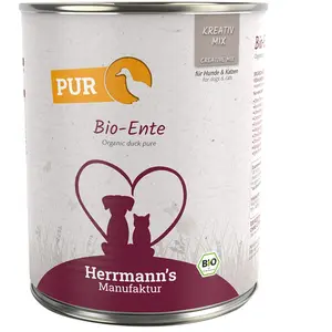 Herrmanns Herrmann's Pure Viande Bio 6 x 800 g pour chien et chat - canard bio pas cher