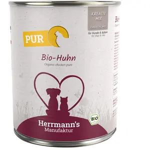 Herrmanns Herrmann's Pure Viande Bio 6 x 800 g pour chien et chat - poulet bio pas cher