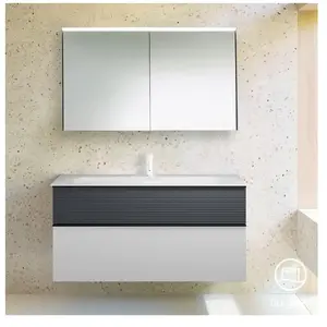 Burgbad Fiumo Vasque avec meuble bas et armoire de toilette, SFXV122F3956FOT56C0001G0 pas cher