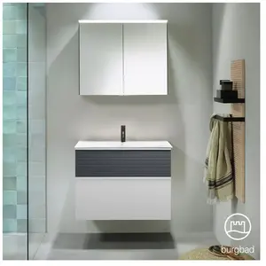 Burgbad Fiumo Vasque avec meuble bas et armoire de toilette, SFXV082F3956FOT56C0001G0 pas cher
