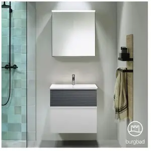 Burgbad Fiumo Vasque avec meuble bas et armoire de toilette, SFXV062RF3956FOT56C0001G pas cher