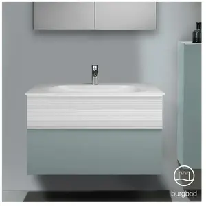 Burgbad Fiumo Vasque avec meuble bas, 2 tiroirs, SFXN102F3957FOT2C0001G02 pas cher