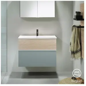 Burgbad Fiumo Vasque avec meuble bas, 2 tiroirs, SFXN082F3957FOT45C0001G0 pas cher