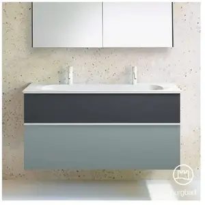 Burgbad Fiumo Vasque avec meuble bas, 2 tiroirs, SFXM122F3957FOT56C0001G0 pas cher