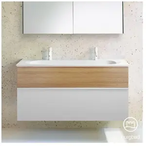 Burgbad Fiumo Vasque avec meuble bas, 2 tiroirs, SFXM122F3956FOT52C0001G0 pas cher