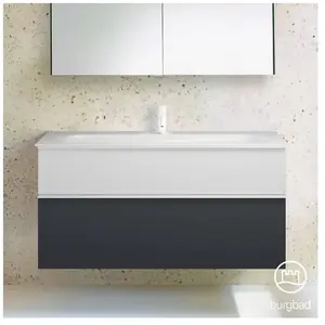 Burgbad Fiumo Vasque avec meuble bas, 2 tiroirs, SFXL122F3958FOT2C0001G02 pas cher