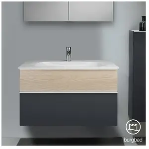 Burgbad Fiumo Vasque avec meuble bas, 2 tiroirs, SFXL102F3958FOT45C0001G0 pas cher