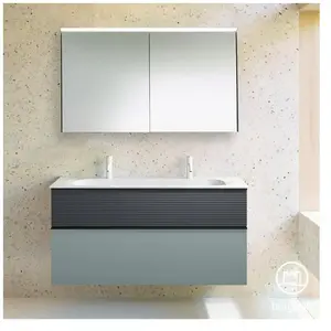 Burgbad Fiumo Vasque avec meuble sous-vasque, avec armoire de toilette, SFXW122F3957FOT56C0001G0 pas cher