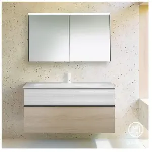 Burgbad Fiumo Vasque avec meuble bas et armoire de toilette, SFXV122F3959FOT2C0001G02 pas cher