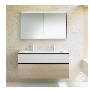 Burgbad Fiumo Vasque avec meuble sous-vasque, avec armoire de toilette, SFXW122F3959FOT2C0001G02 pas cher