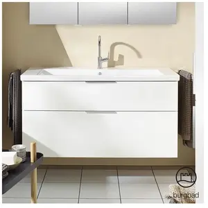 Burgbad Eqio Vasque en céramique avec meuble bas, 2 tiroirs, SEYQ123F2...