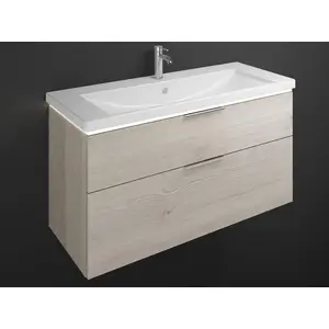 Burgbad Eqio Vasque en céramique avec meuble bas, 2 tiroirs, SEZA123F2... pas cher