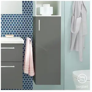 Burgbad Eqio Meuble suspendu, 1 porte, UH3525RF2010P95, pas cher