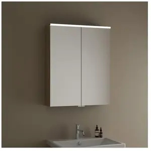 Burgbad - Armoires de toilette Eqio avec éclairage led à poser, 2 pas cher