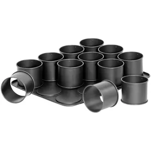 Comparateur de prix : Zenker Fackelmann - Plaque pâtisserie 12 mini moules ronds amovibles 38 x 30 cm