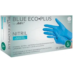 AMPRI Gants à usage unique en nitrile. blue eco plus. non poudré. Taille 2XL pas cher