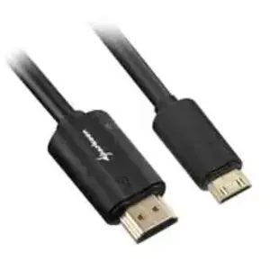 Comparateur de prix : Sharkoon - Câble HDMI avec Ethernet - 19 pin mini HDMI Type C mâle pour HDMI mâle - 2 m - blindé - noir - support 4K