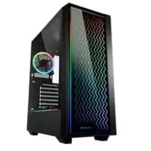 Sharkoon Boitier PC Moyen Tour ATX Sharkoon Lit 200 RGB avec panneaux vitrés - Noir