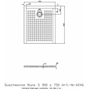 Hoesch MUNA S Receveur de douche rectangulaire, 4246.010, pas cher