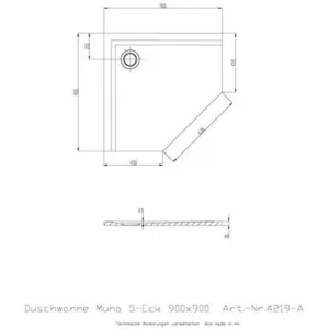 Hoesch MUNA Receveur de douche pentagonal, 4219xA.010, pas cher