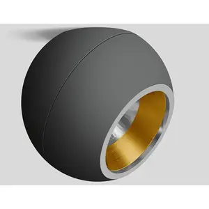 BEGA Studio Line spot asym. noir/laiton Ø14cmVendu parluminaire