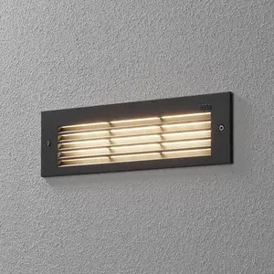 Applique encastrable LED BEGA graphite Largeur 26 cm Interrupteur CCTVendu parluminaire