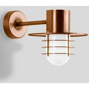 BEGA 31171K3 applique d'extérieur LED cuivre/opaleVendu parluminaire