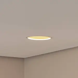 BEGA Spot LED encastré au plafond Studio Line, blanc/laiton, fonteVendu parluminaire