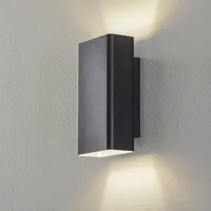 BEGA Studio Line applique étroite noire/alu 22 cmVendu parluminaire