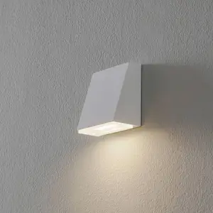 BEGA 78047 applique murale trapèze 3000K 9cm blanc 255lm pas cher
