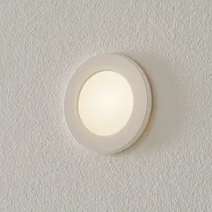 BEGA Accenta applique ronde cadre blanc 160 lmVendu parluminaire