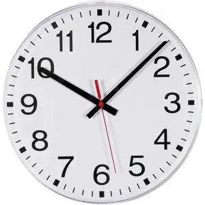 EUROTIME 55000 radiopiloté(e) Horloge murale 300 mm blanc pas cher