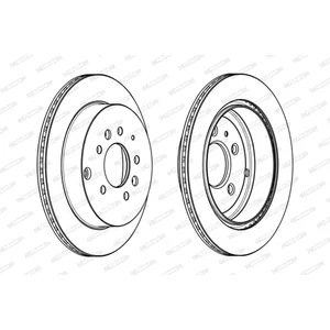 Disque de frein FERODO DDF1819C arrière, ventilé, 2 pièce pas cher