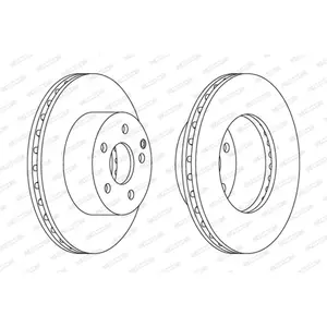 Disque de frein FERODO DDF1668C avant, ventilé, 2 pièce pas cher