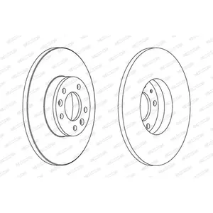 Jeu de 2 disques de frein FERODO DDF1602C - Réf. 1389069 pas cher