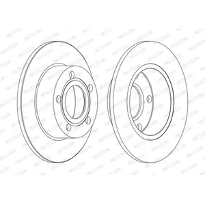 Disque de frein FERODO DDF1033C arrière, plein, 2 pièce pas cher