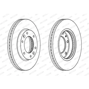 FERODO Disques de frein pour HYUNDAI: H1 (Ref: DDF2111C) pas cher