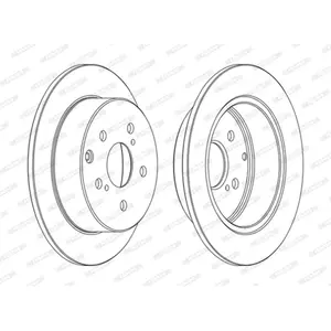 FERODO Disques de frein pour TOYOTA: Avensis (Ref: DDF1704C) pas cher