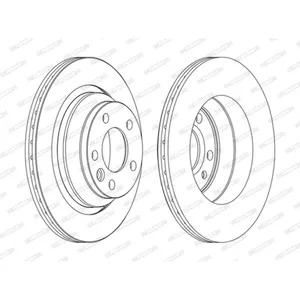 Disque de frein FERODO DDF1698C arrière, ventilé, 2 pièce pas cher