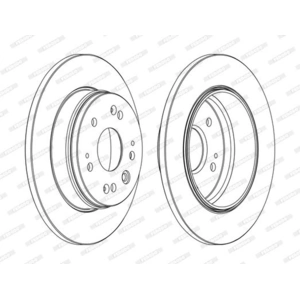 FERODO Disques de frein pour HONDA: FR-V, Stream (Ref: DDF1540C) pas cher