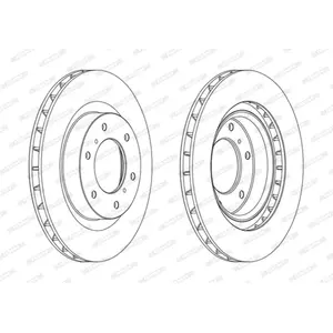 Disque de frein FERODO DDF1757C avant, ventilé, 2 pièce pas cher