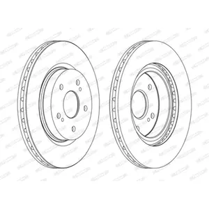 Disque de frein FERODO DDF1635C avant, ventilé, 2 pièce pas cher