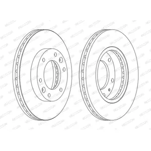 FERODO Disques de frein pour KIA: Carnival, Sedona (Ref: DDF1612C) pas cher