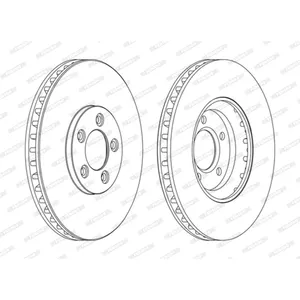 Disque de frein FERODO DDF1648C avant, ventilé, 2 pièce pas cher